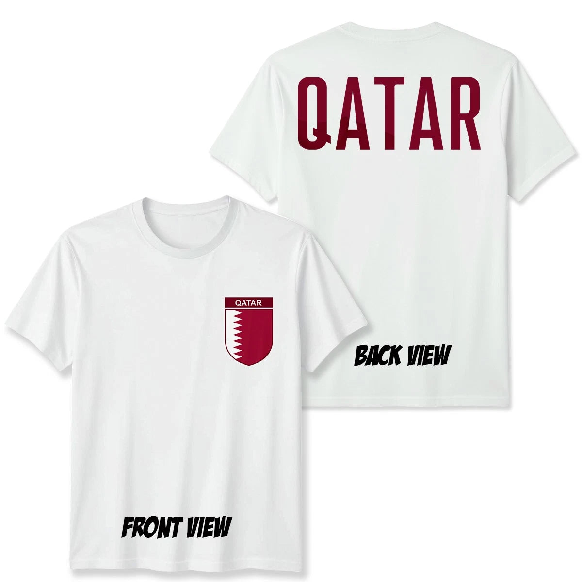 Qatar Football Unisex Kids T-Shirt Country Pride Soccer Tee #WC