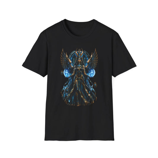 Egyptian Goddess Cyberpunk Isis Wings T-Shirt | Mystical Pharaoh Graphic Tee
