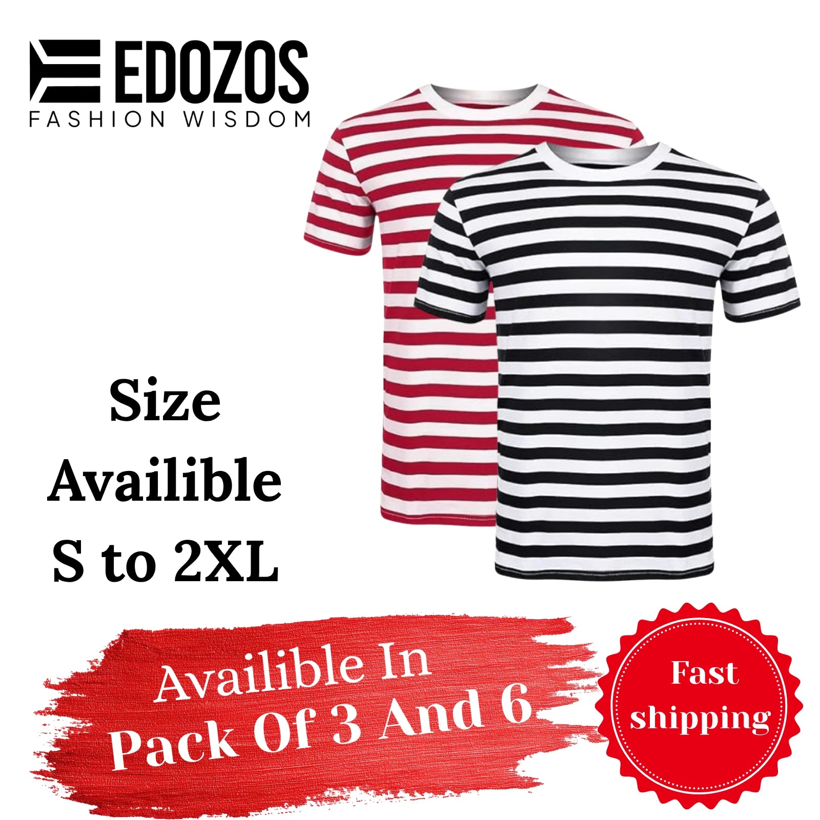 Men Women Striped Cotton T-Shirt Summers Soft Breathable Casual Stripe Top