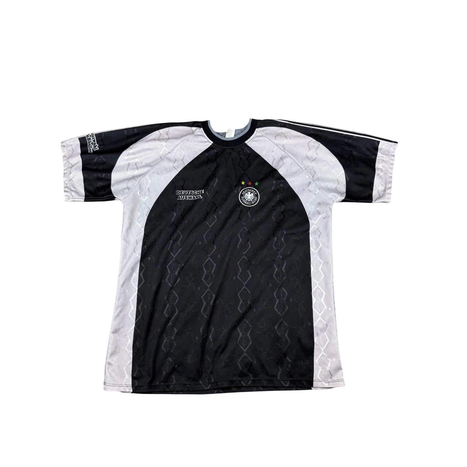 Vintage Deutschland German Soccer Jersey Black Football Shirt Mens Size XL