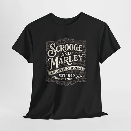 Scrooge and Marley Victorian Logo Tee, A Christmas Carol, Holiday Tee