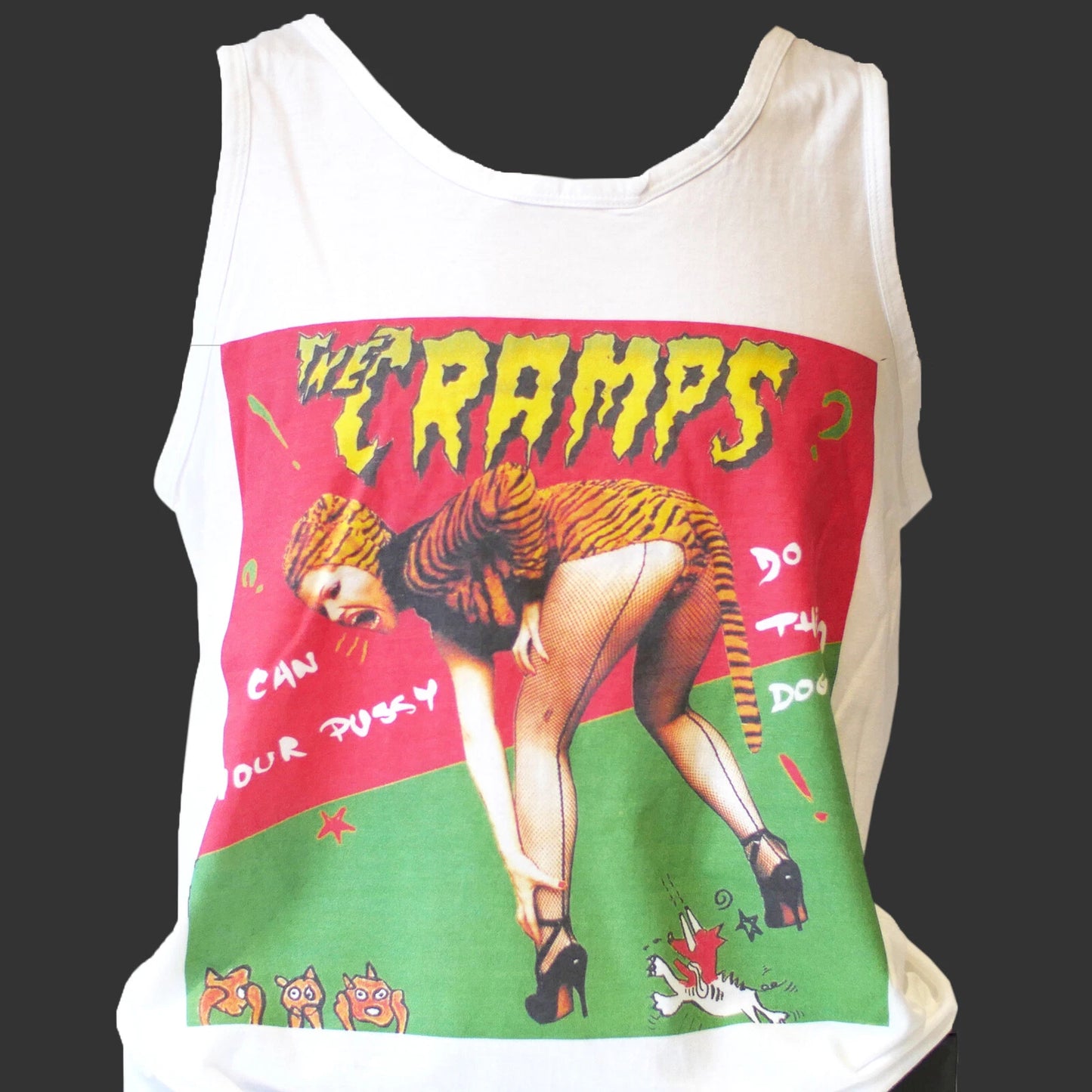 The Cramps Psychobilly Punk Rock T-SHIRT vest top unisex white S-2XL