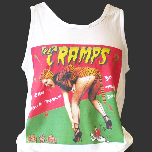 The Cramps Psychobilly Punk Rock T-SHIRT vest top unisex white S-2XL