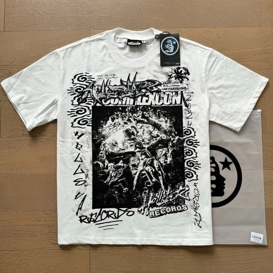 Mens Hell Studios star 2024 Limited tee casual short sleeved T-shirt White