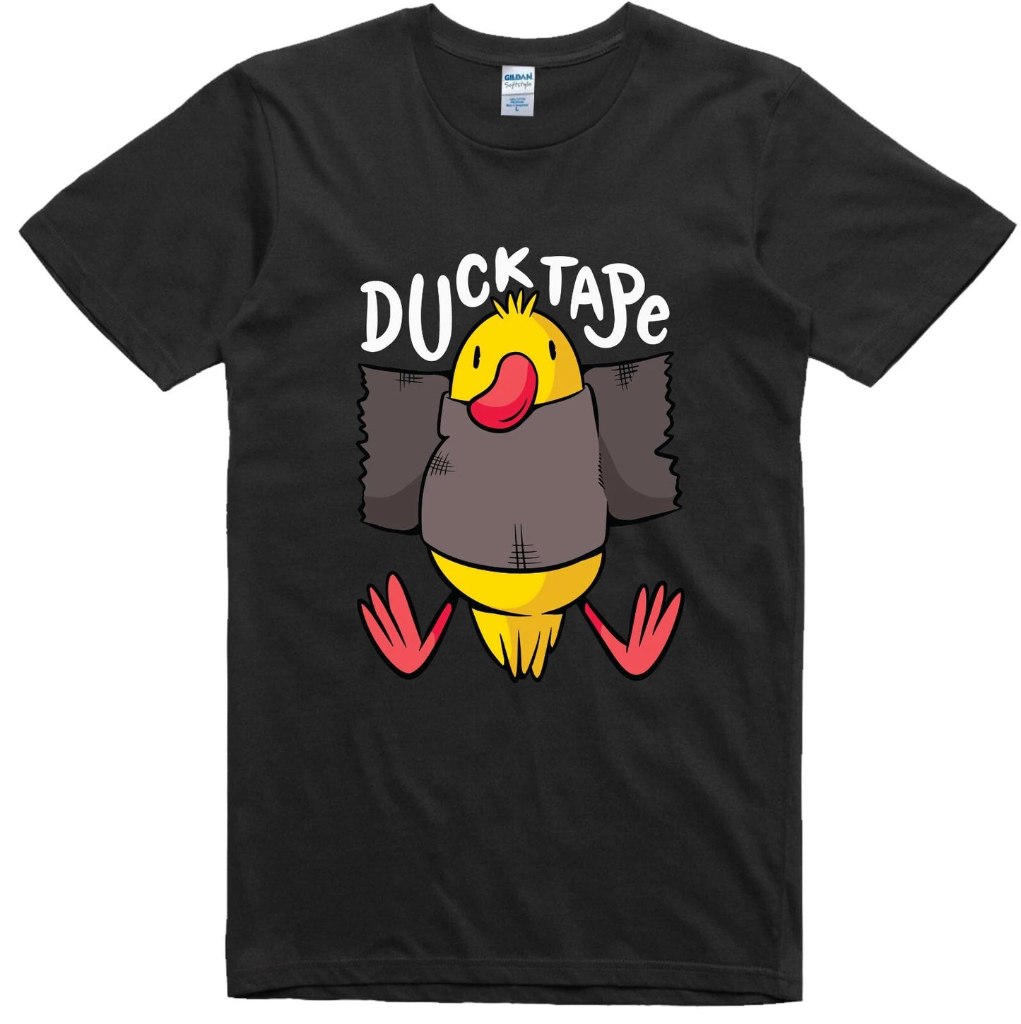 Funny T Shirt Duck Tape Print Regular Fit 100% Cotton Tee