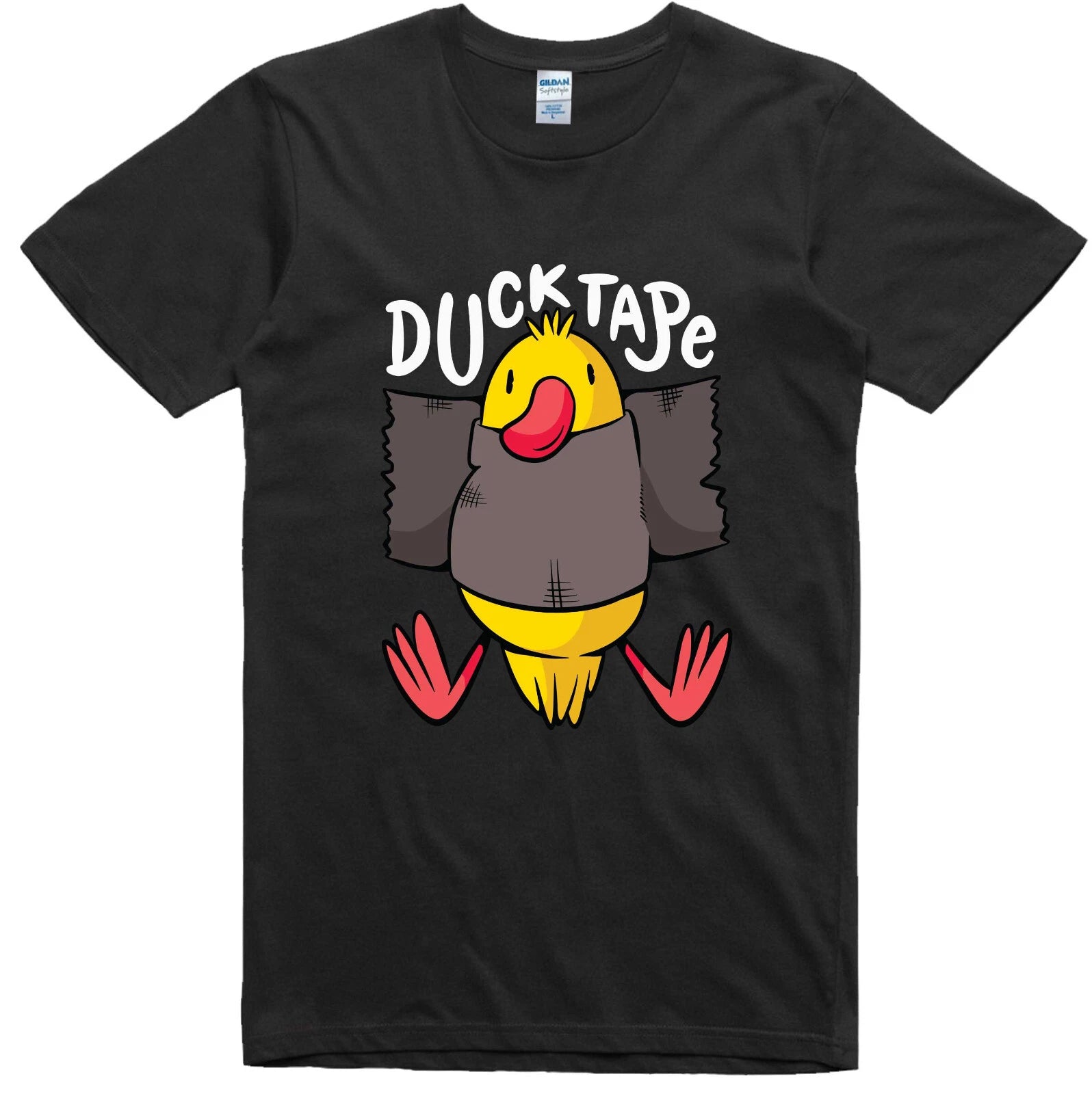 Funny T Shirt Duck Tape Print Regular Fit 100% Cotton Tee
