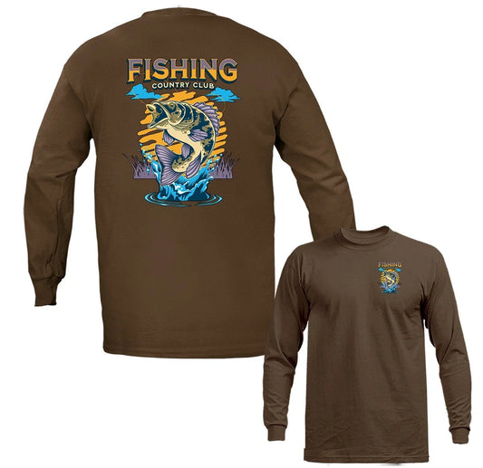 Fishing Club Legends Bass Fishing Outdoor Sports Long Sleeve T-shirt
