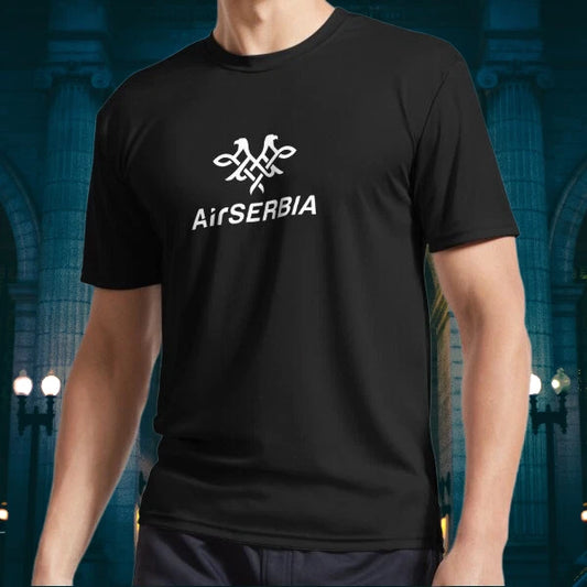 NEW! Air Serbia Logo Long Sleeve T-Shirt Funny Size S to 5XL
