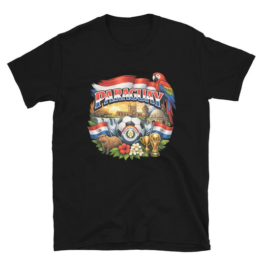 Paraguay World Cup Football Fan T-Shirt Red, White & Blue Supporter Unisex