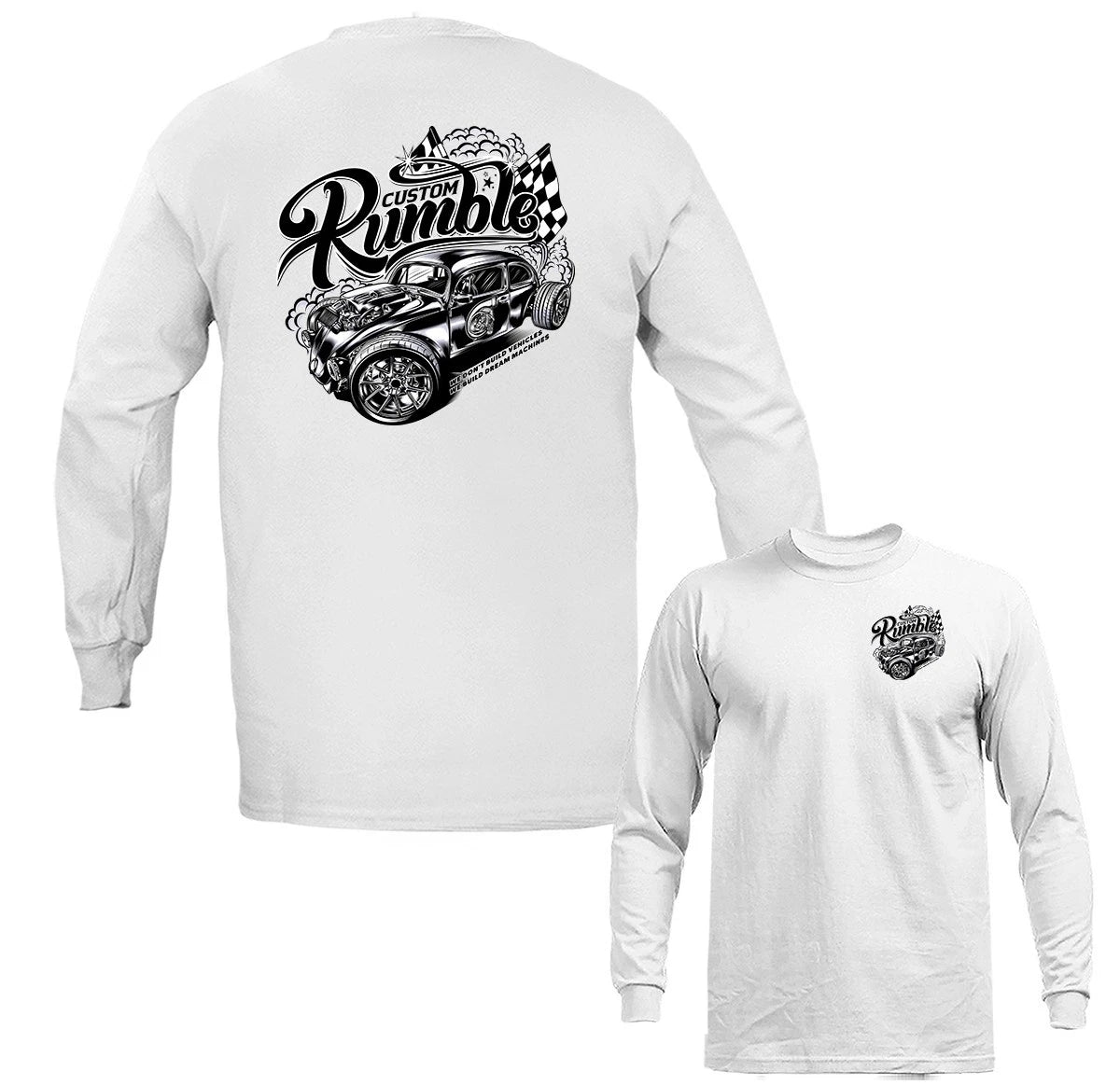 Custom Rumble Hot Rod Classic Vintage Custom Vehicle Car Long Sleeve T-Shirt