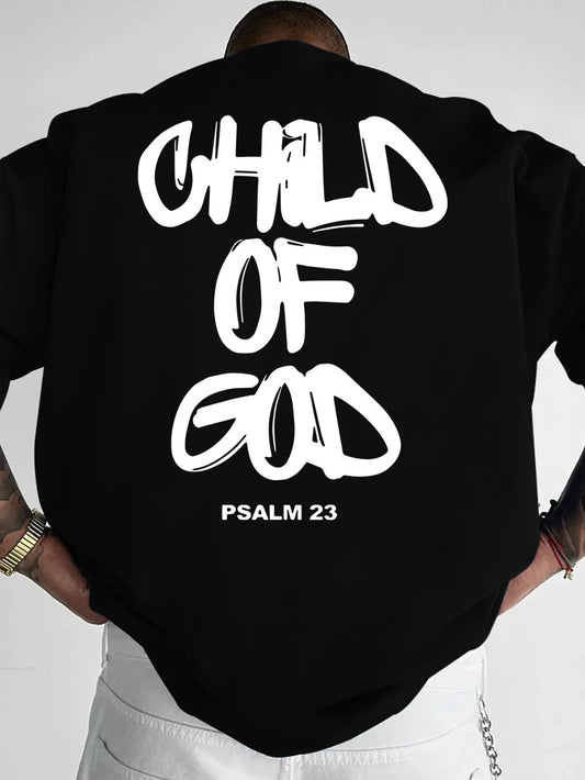 New Men's T-Shirt Graffiti Script Print Streetwear Crew Neck Short Sleeve