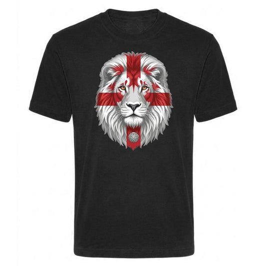 England St George Flag Lion Face T Shirt England Football Fan Supporter Tee