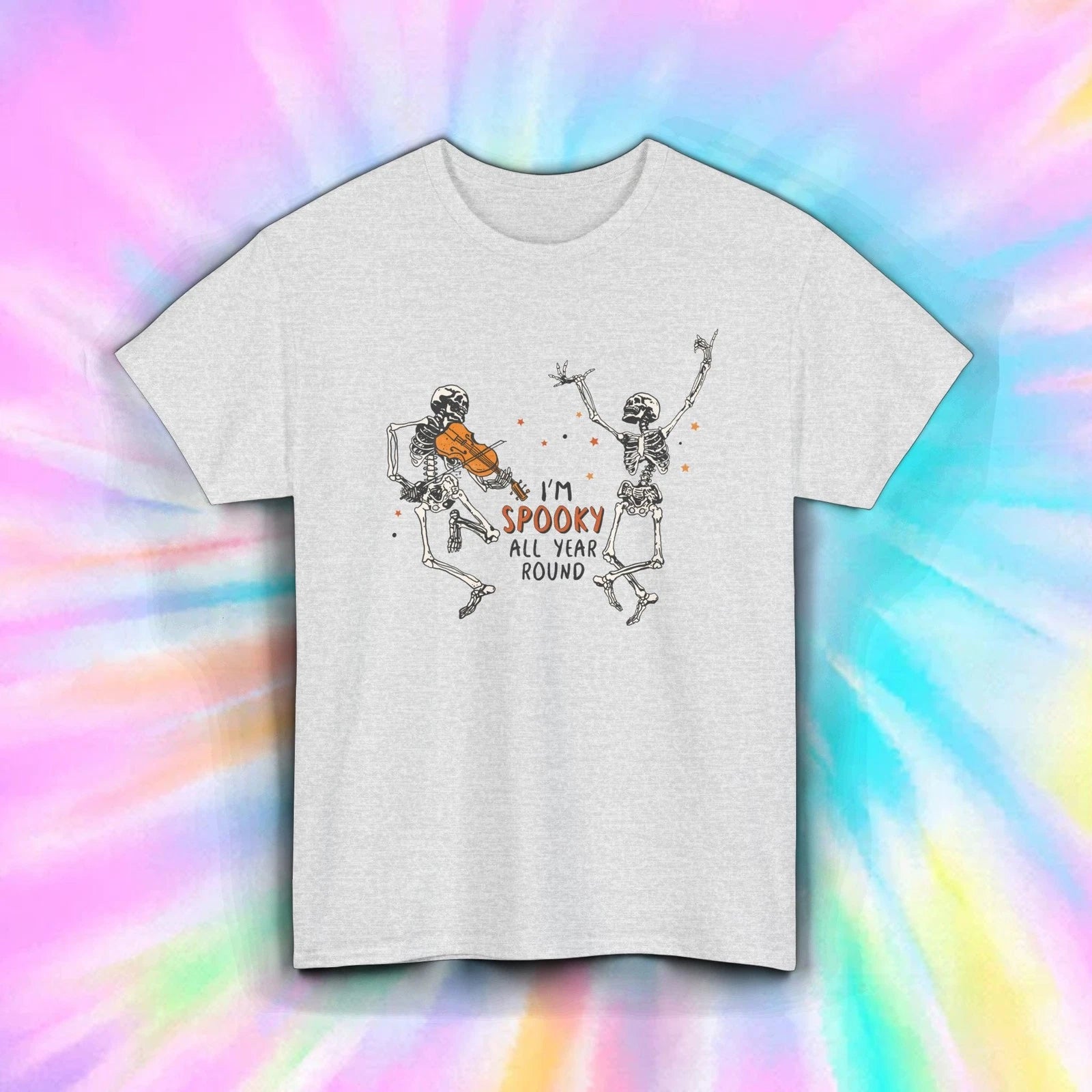 I’m Spooky All Year Round Skeleton Shirt | Funny Dancing Skull Halloween Tee