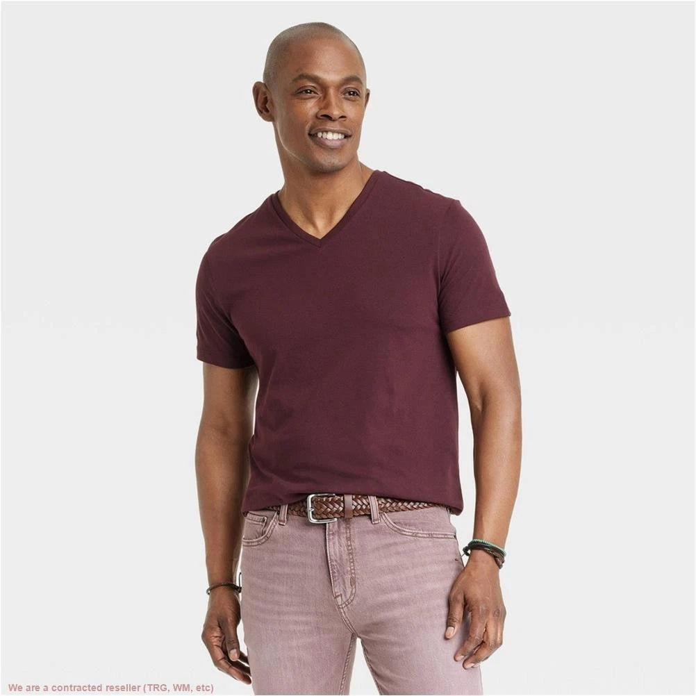 Men's Every Wear V-Neck T-Shirt - Goodfellow & Co Pom Mystery L *SEE DEAL!!!*