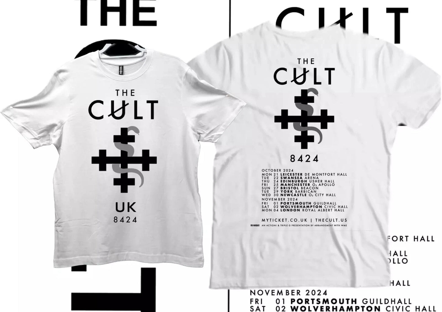 The Cult UK 2024 Tour T-shirt. Sublimation Print