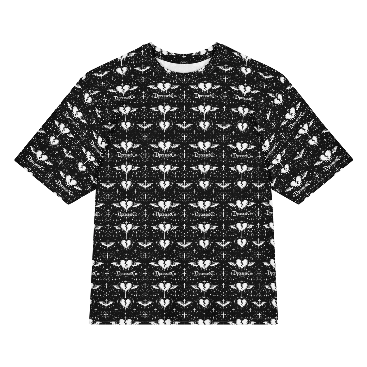 Unisex Oversized Cotton T-Shirt Gothic Emo Punk Alt Streetwear