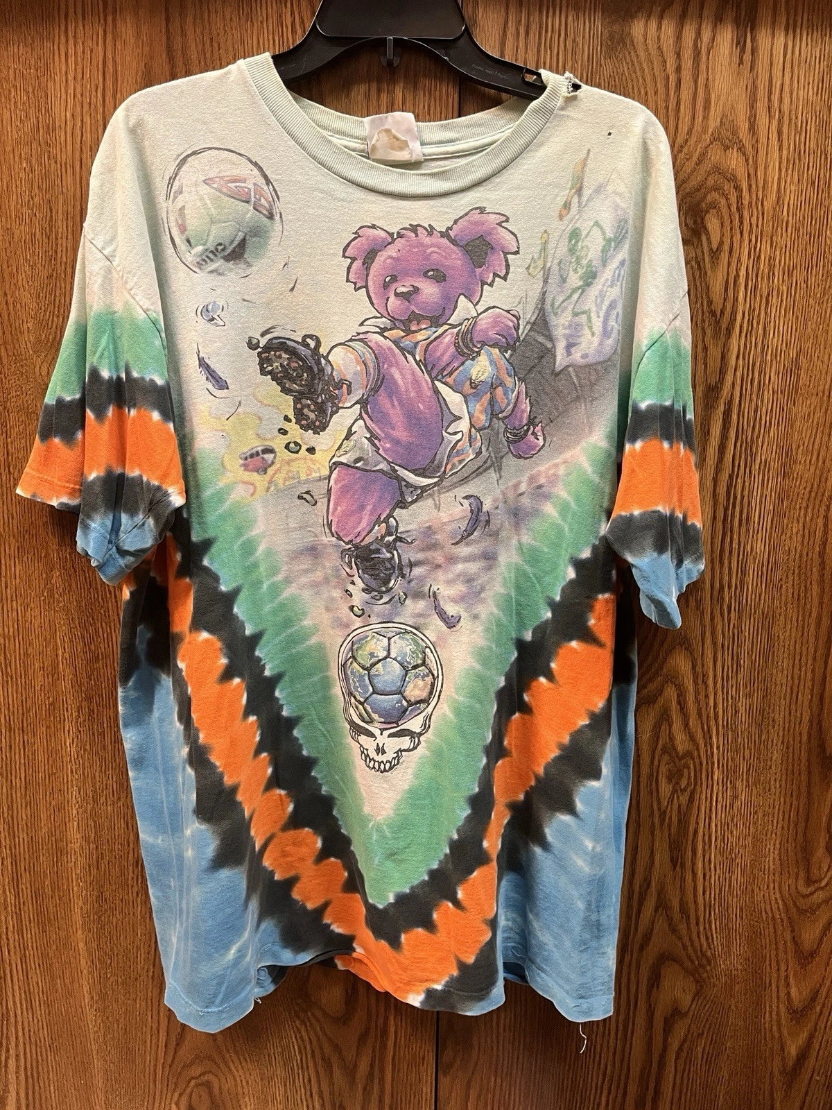 Vintage Grateful Dead Soccer Shirt Dead Headers F.C. Size XL Tie Dye