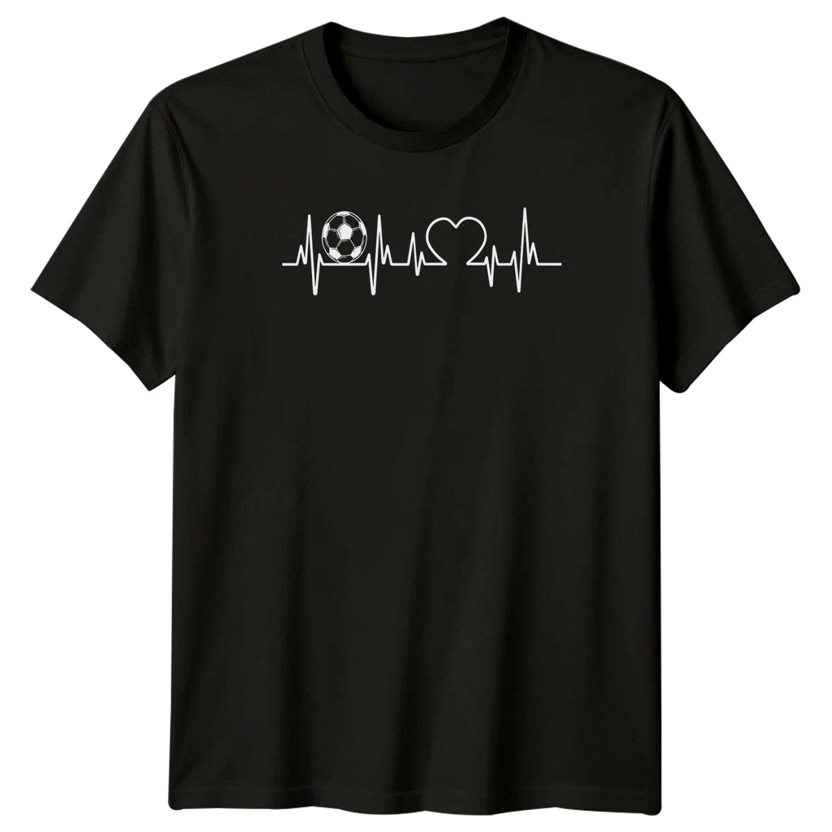 Soccer Is My Heartbeat Love T-Shirt Soccer Fan Football Sport Birthday Gift