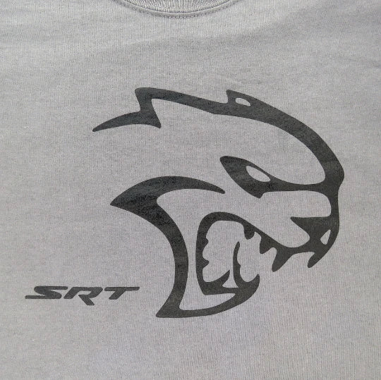 GREY DODGE HELLCAT SRT RACING T-SHIRT HEMI MOPAR CHALLENGER CHARGER 18 17