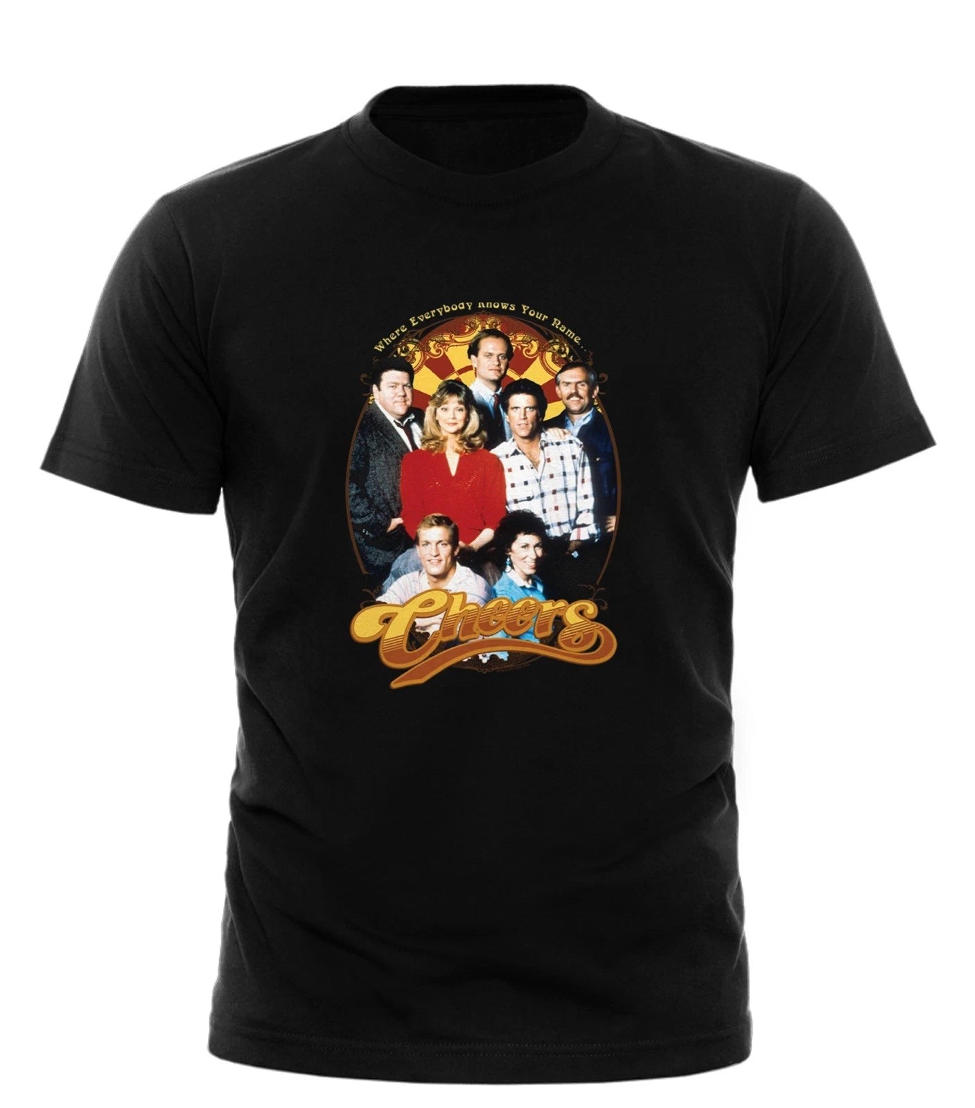 Cheers TV Show T-Shirt Vintage Retro Bar Sam Malone Sitcom Men's Women's Tee Top