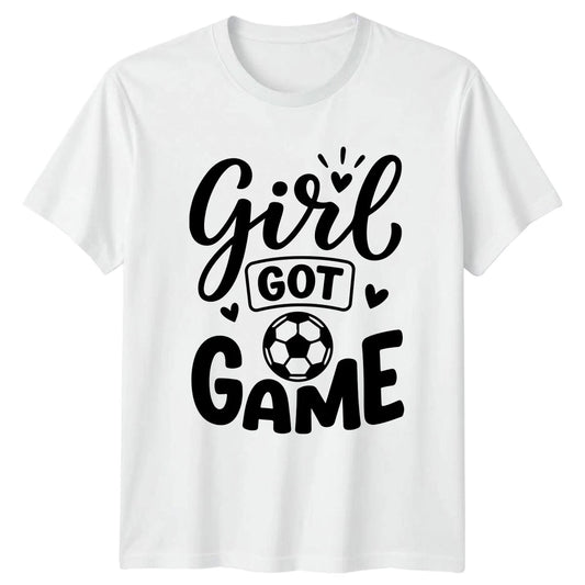 Girl Got Game Womens T-Shirt Girls Soccer Soccer Birthday Gift For Her