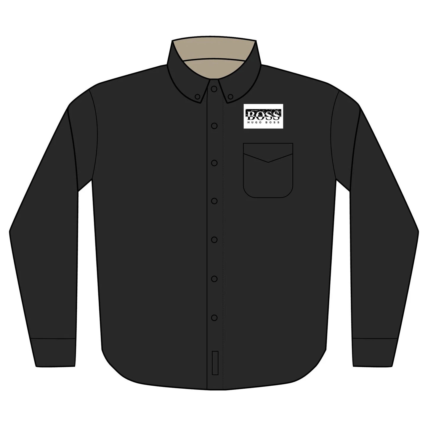 Custom Logo Chest Embroidery Long Sleeve Shirt | Workwear