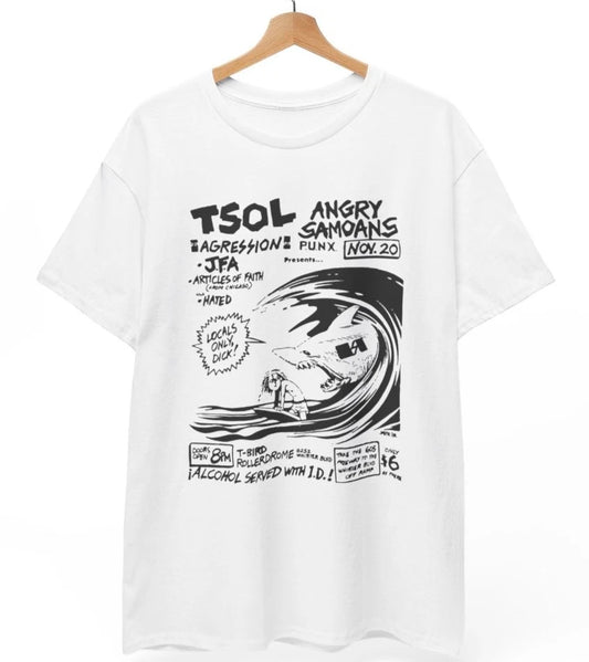 TSOL T-Shirt Vintage 80s Punk Rock Flyer Hardcore Deathrock Unisex Tee