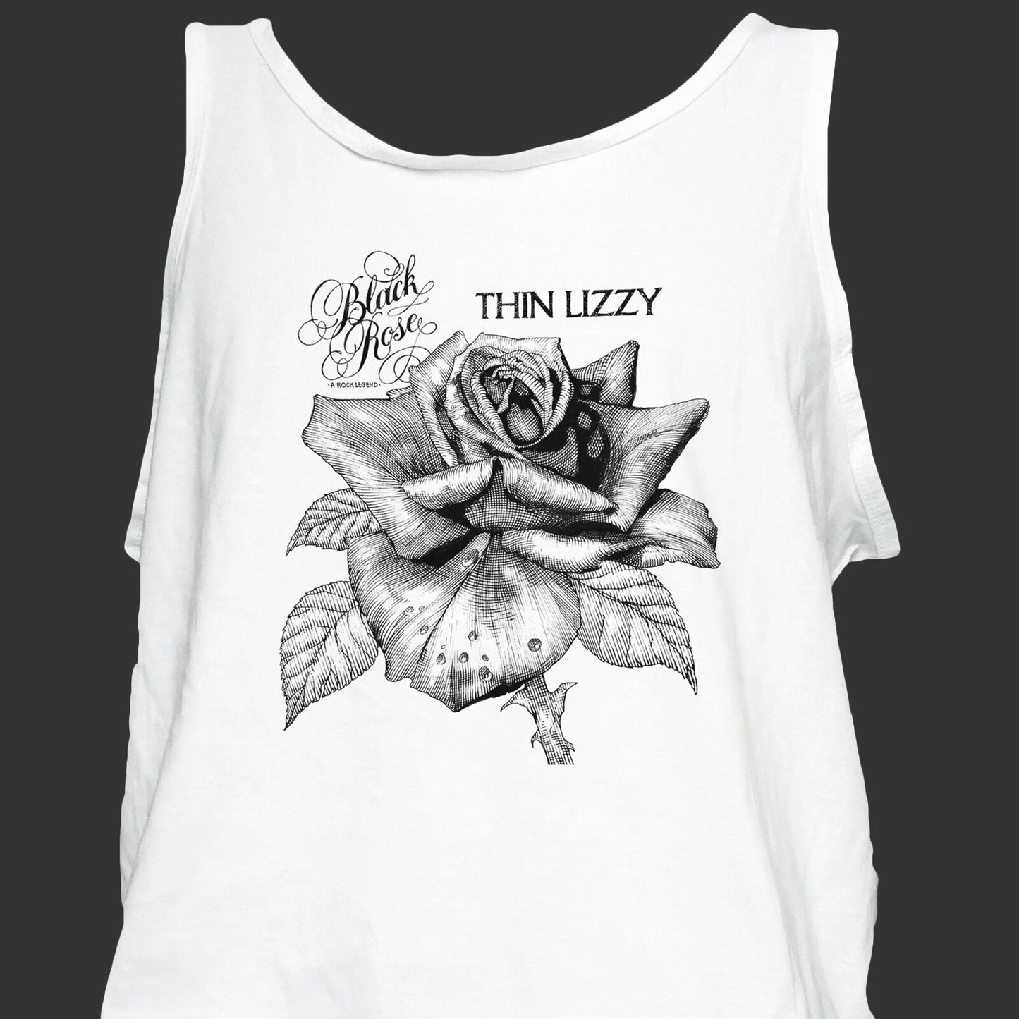 Thin Lizzy Metal Rock T-SHIRT vest top unisex white S-2XL