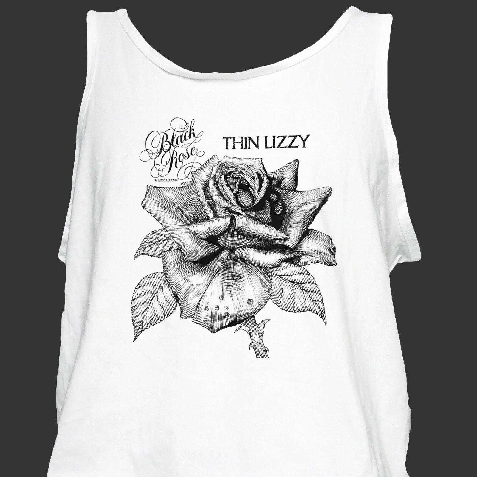 Thin Lizzy Metal Rock T-SHIRT vest top unisex white S-2XL