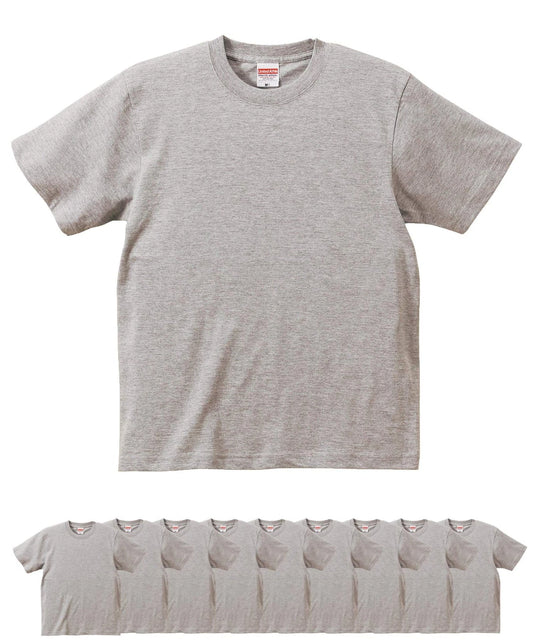United Athle 5942-01 6.2oz Premium T-Shirts Set of 10 Men's (Mixed Gray, XL)