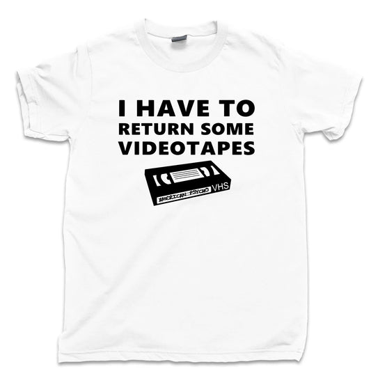 Return Some Videotapes T Shirt American Psycho Murders Executions 1980s VHS Tee