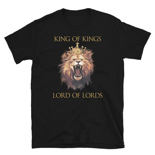 King of Kings Lord of Lords Lion King Christian Short-Sleeve Unisex T-Shirt