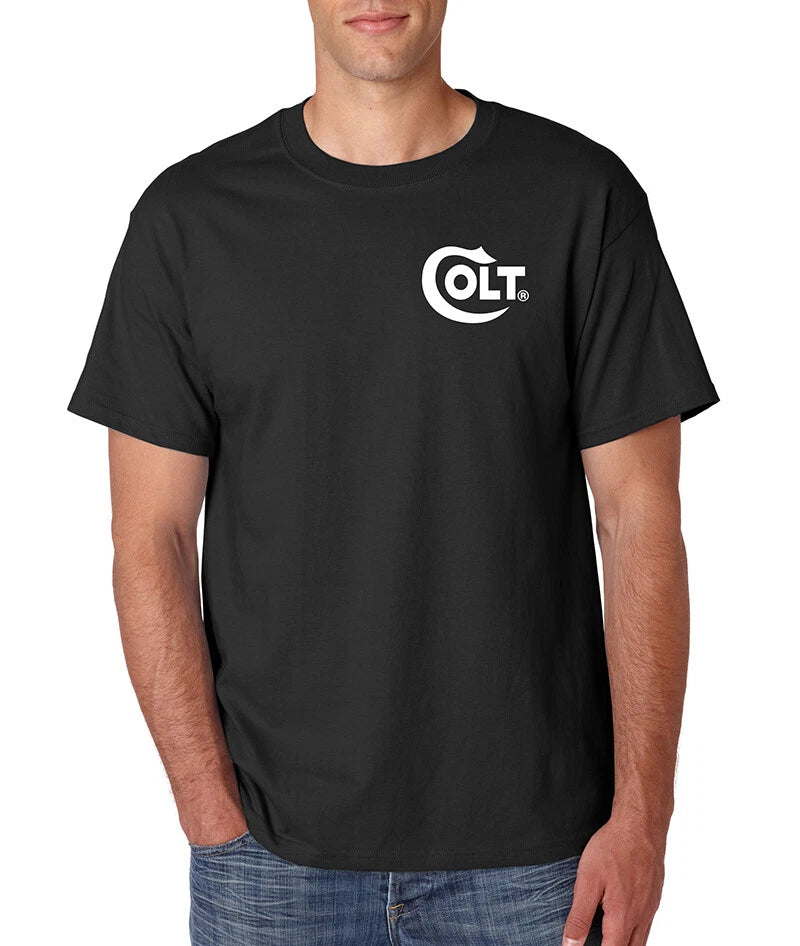 Colt Pocket Print T-Shirt 2nd Amendment NRA Pro Guns Rights on S-6XL Tee