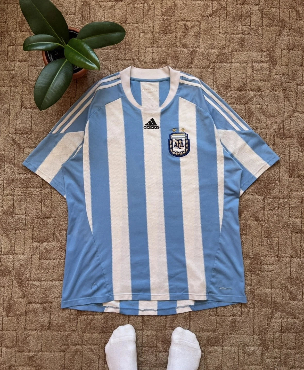 Vintage Adidas Argentina 2009-2010 Football Shirt Soccer Jersey Size L Men's