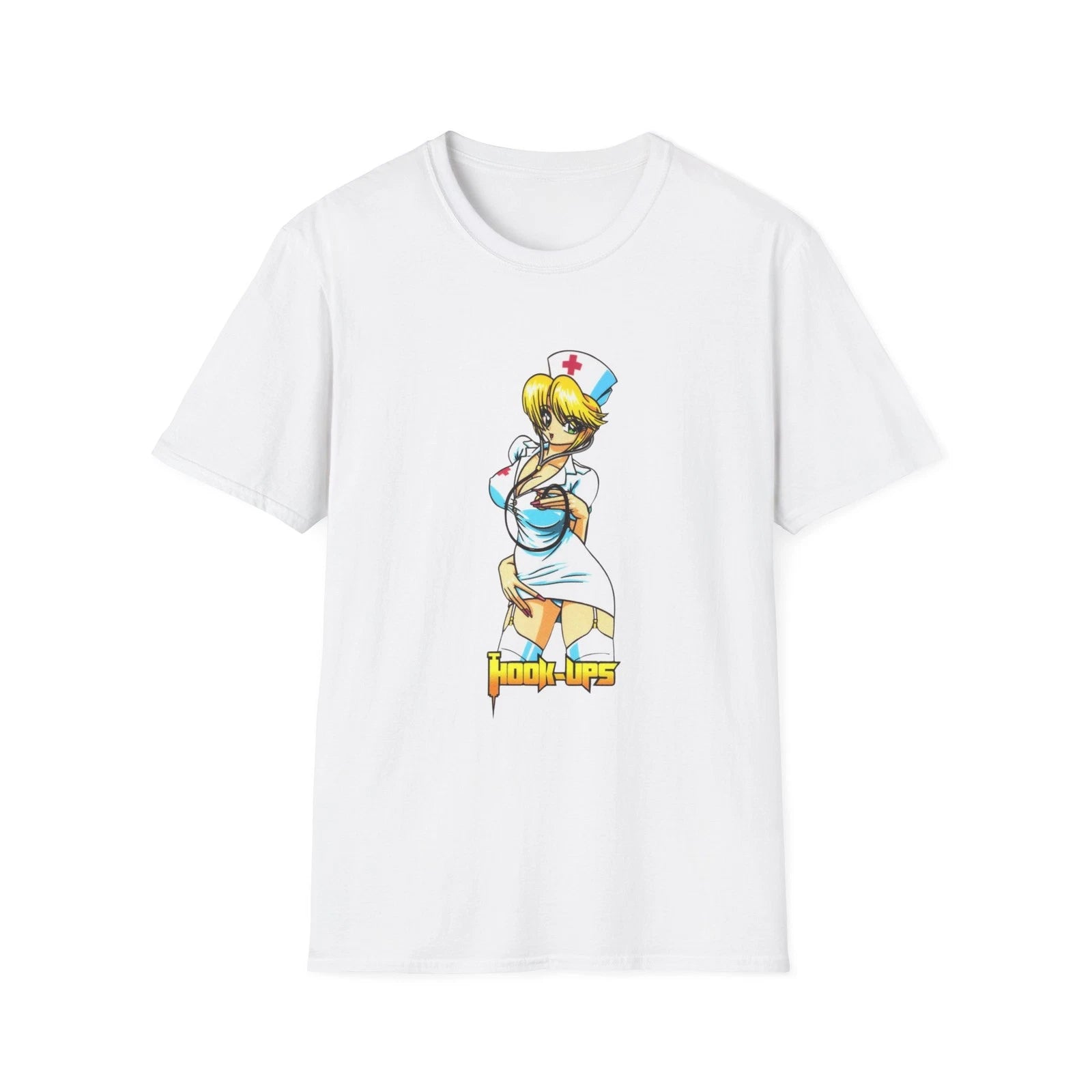 Hook-Ups Skateboards NURSE baddy deck art anime hentai soft cotton t shirt S M L