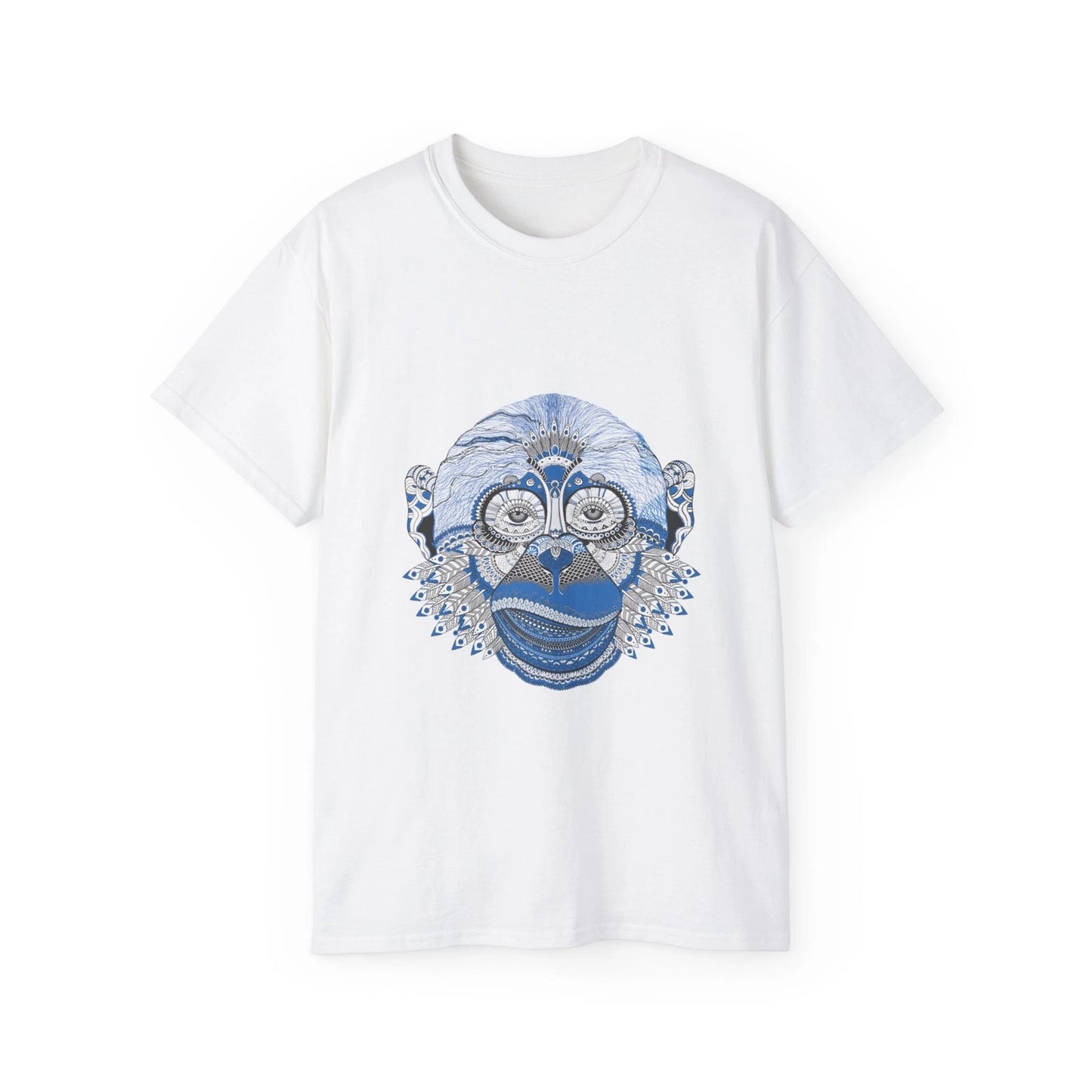Monkey Mandala Artwork Clip Art Cutout Monkey | Custom Graphic T-Shirt