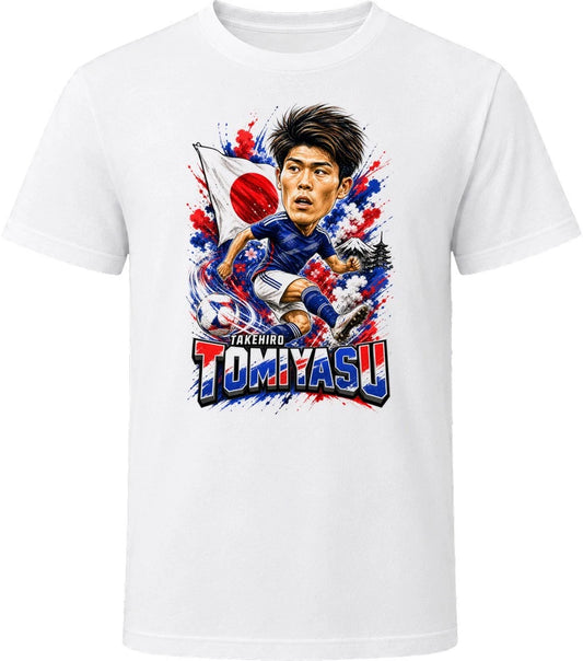 Takehiro Tomiyasu Japan Soccer Caricature 2026 World Cup T Shirt