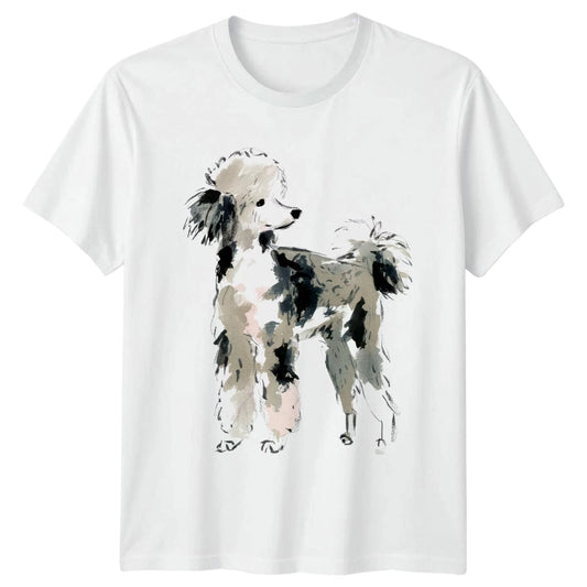Watercolor Parti Poodle T-Shirt Breed Art Dogs Birthday Gift For Him And Her