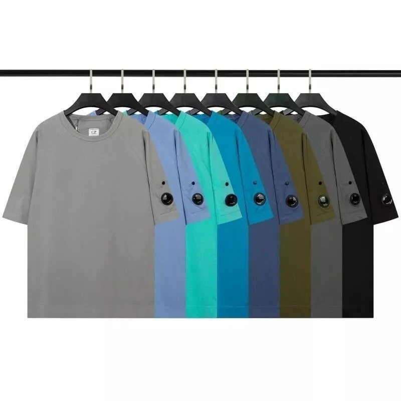Adults Men Women CP T-Shirts Round Mirror Printed Loose Summer T-Shirts Tops Hot