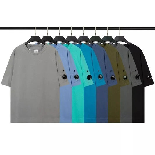 Adults Men Women CP T-Shirts Round Mirror Printed Loose Summer T-Shirts Tops Hot