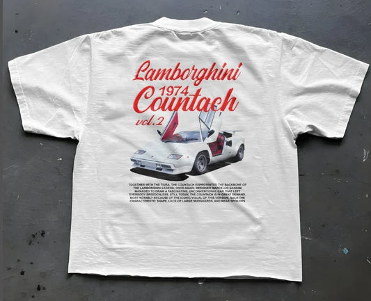 Lamborghini Countach - 1974 Print Original Art Car Shirt Poster Type Design