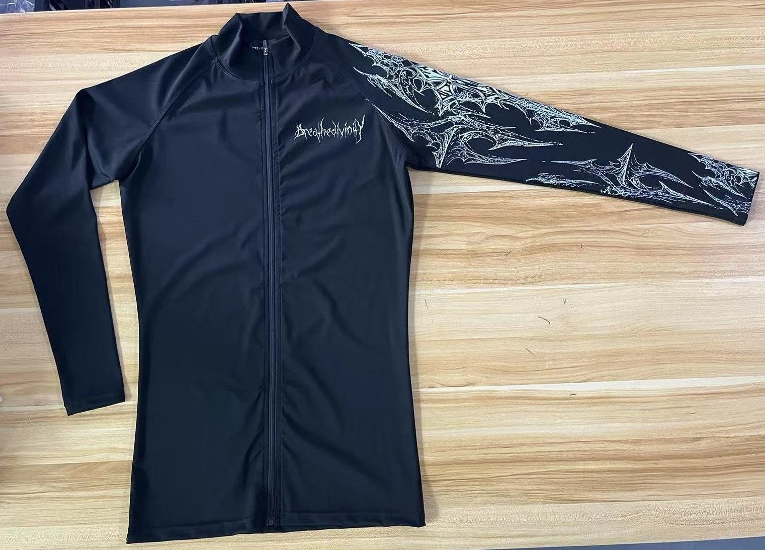 Breathedivinity Full-zip motion training windproof tight-fitting garment