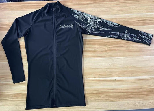 Breathedivinity Full-zip motion training windproof tight-fitting garment