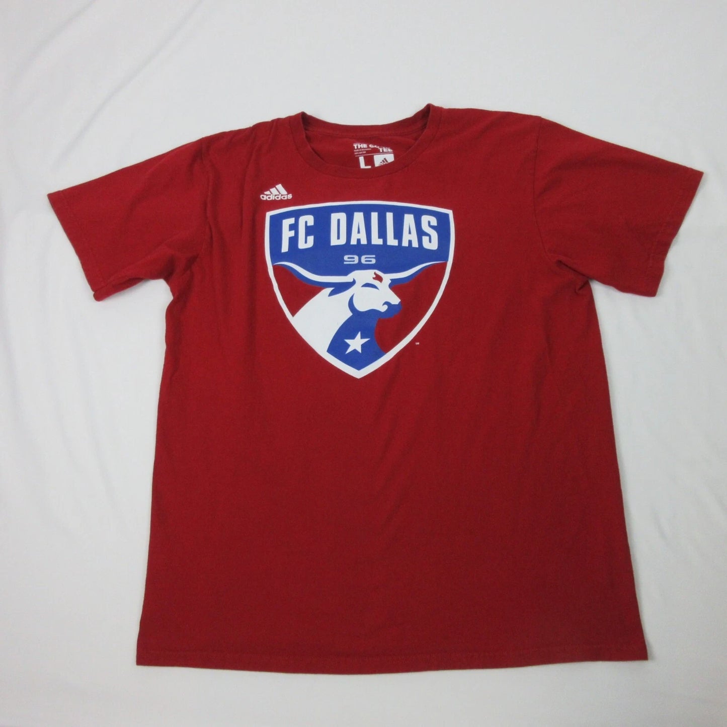 Adidas FC Dallas Shirt Adult Large Red Short Sleeve Soccer Frisco Texas