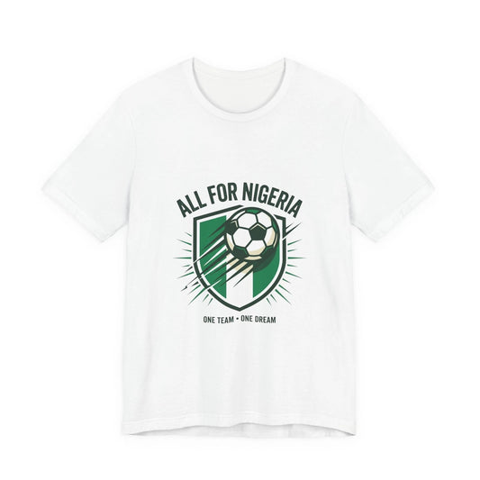All For Nigeria Soccer Shield Tee | country pride, retro soccer