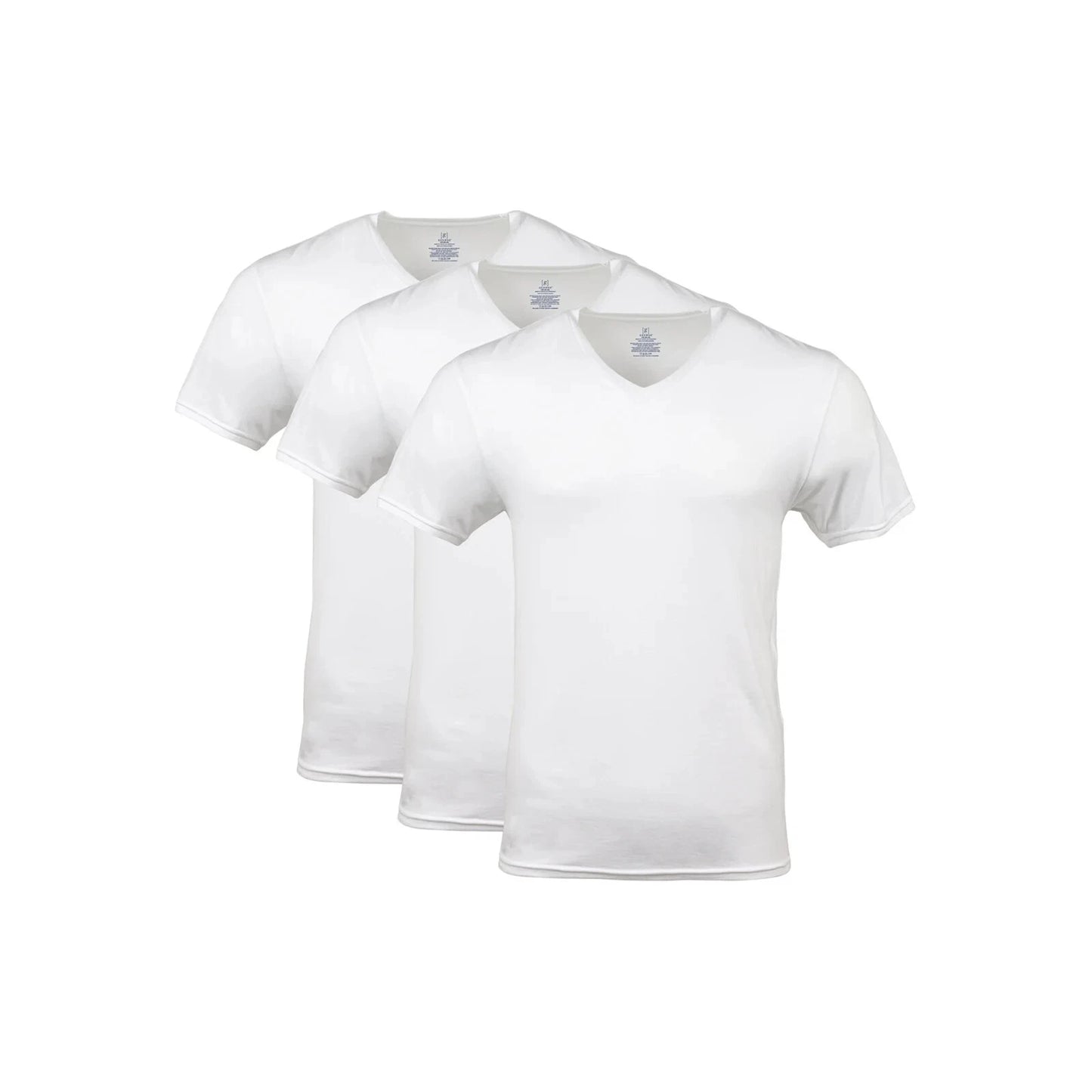 3-Pack White V-Neck T-Shirts S, Odor Control-Moisture Wicking-Tag Free, S ✔️