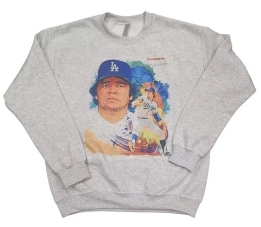 Fernando Valenzuela Crewneck Los Angeles Retro Vintage Graphic Design Soft Style