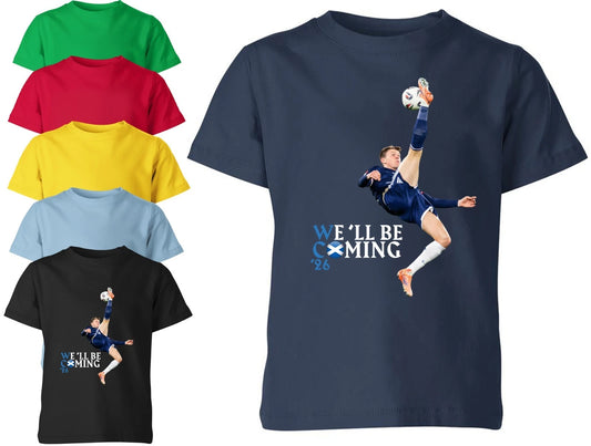 Scotland Football World Cup 2026 Unisex T shirt Overhead Kick We'll Be Coming