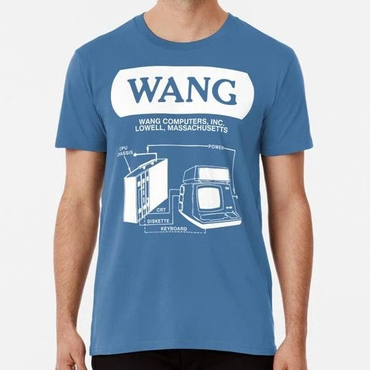 Wang Computers Logo White Size S to 5XL Made in the USA T-Shirt
