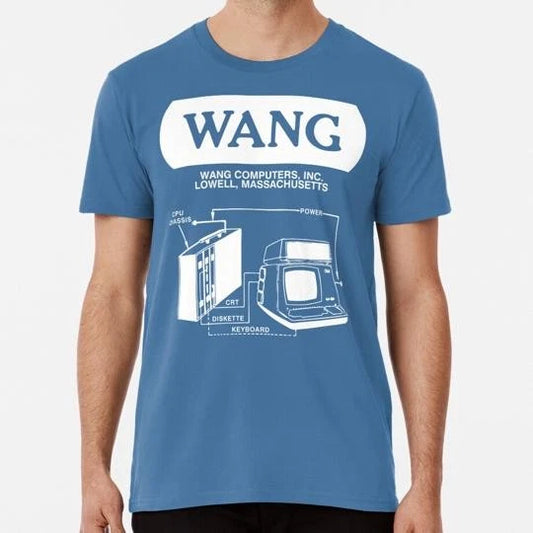 Wang Computers Logo White Size S to 5XL Made in the USA T-Shirt